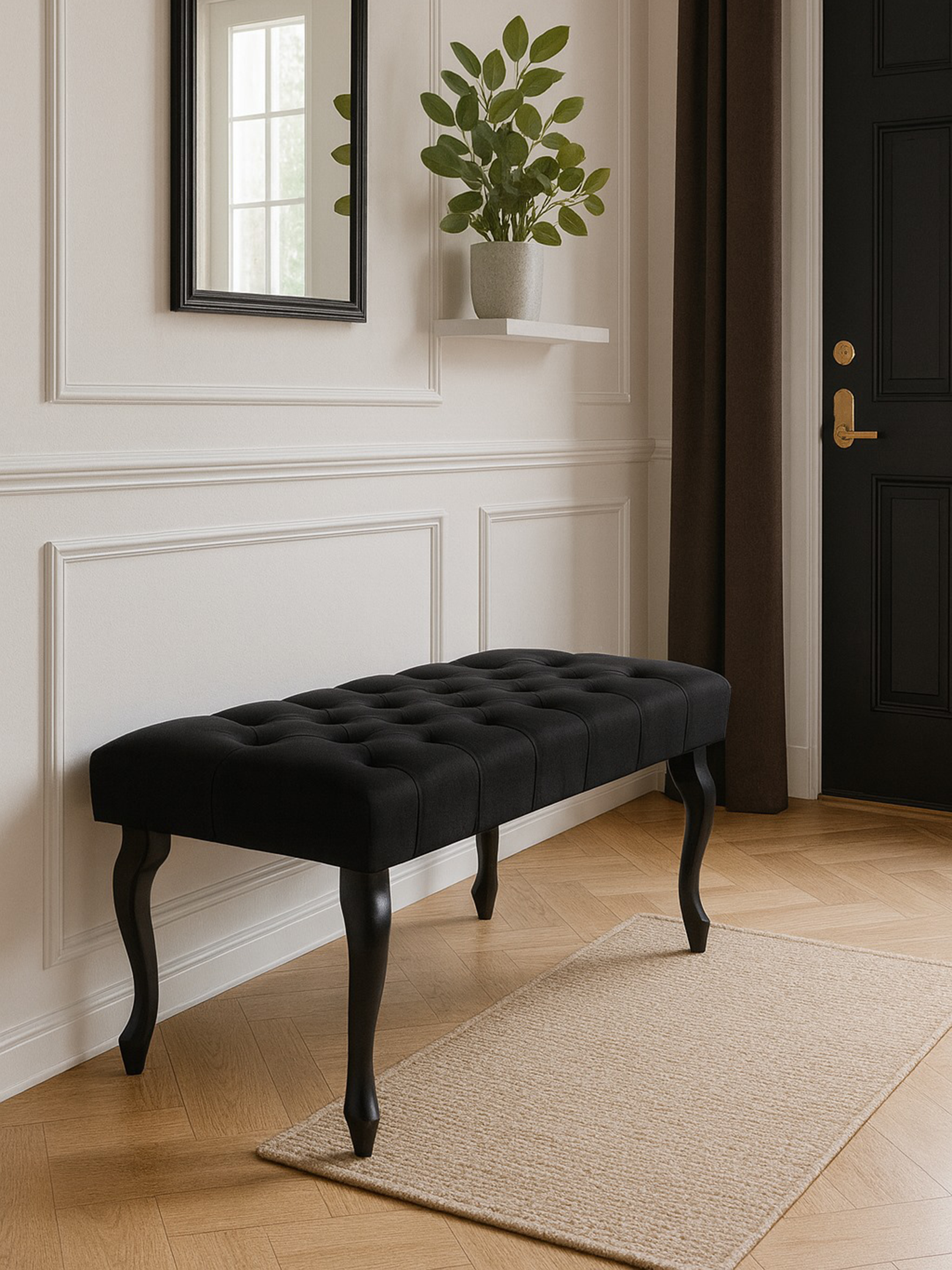 Panca trapuntata CHESTERFIELD BLACK